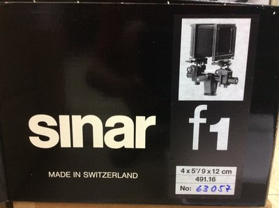 [保固一年] [高雄明豐] 全新庫存 SINAR F1 4x5 大判 大型相機 軌道相機 便宜賣 瑞典製造