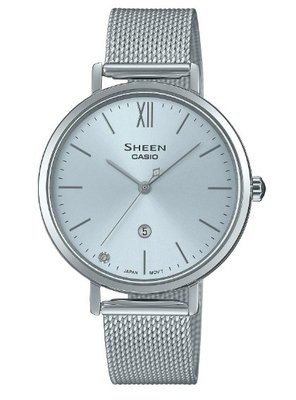 【萬錶行】CASIO SHEEN 優雅時尚米蘭帶石英女錶 SHE-4539SM-2A