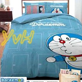 =YvH=雙人薄被套 正版授權 臺灣製造 哆啦A夢 Doraemon 小叮噹 便利門 DM 未來 6x7尺被套