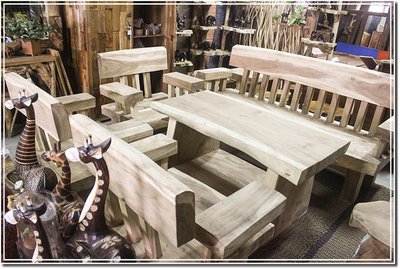 【自然屋精品】印尼雨木沙發椅組 南美胡桃木 雨木 雨豆木 琥珀木 沙發椅 椅子 桌子 套組 傢俱 木製傢俱