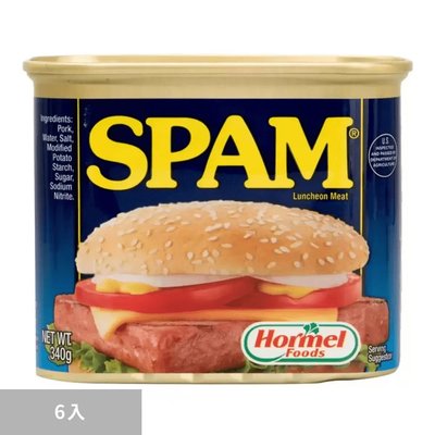 Spam 好味餐肉罐頭 340公克 X 6入  #112950 【客食叩好市多代購】
