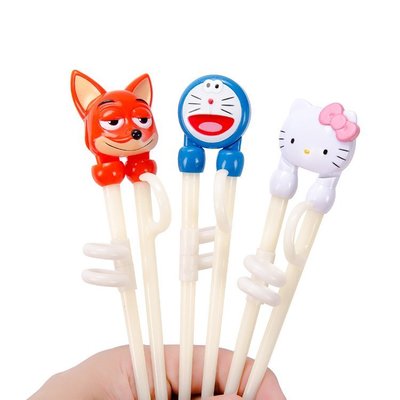 HELLO KITTY 卡通兒童學習筷餐具寶寶筷子訓練筷套裝練習筷幼兒吃飯糾正鍛煉筷