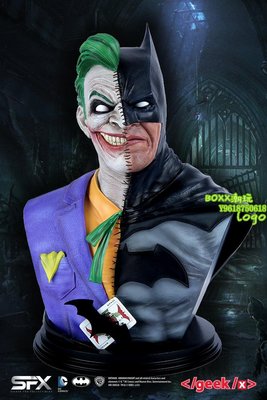 BOXX潮玩~Silver Fox 1/2 BATMAN X THE JOKER 蝙蝠俠小丑 二合一 胸像雕像
