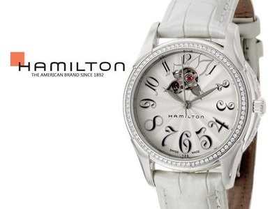 HAMILTON 漢米頓 手錶 Jazzmaster Lady 簍空面盤 鑽石錶圈 女錶 機械錶 瑞士製 H32355383