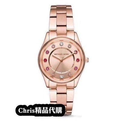 現貨#Michael Kors腕錶 MK手錶 MK6604 寶石刻度錶面流行手錶 腕錶 美國代購簡約