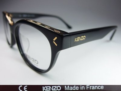 【信義計劃眼鏡】全新真品 KENZO 法國製 膠框 金屬眉樑 亞洲版加高鼻墊 超越 Paul Smith YSL BV
