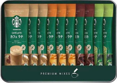 日本 原裝 Starbucks 星巴克 頂級綜合拿鐵禮盒 Nestle Japan 綜合拿鐵禮盒 拿鐵/焦糖/摩卡/抹茶 8入