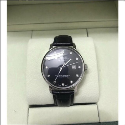 直購#勞力士-ROLEX精致男士系列腕表 獨特簡約大三針設計 Rolex機械錶 男錶 腕錶 真皮錶帶 時尚錶