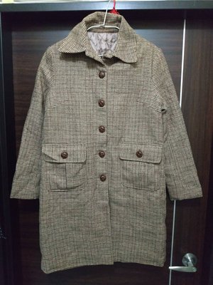 特價✿ 吉米花 ✿ S-001 長款毛呢排釦大衣外套 ( 2色 ) 中大碼 現貨