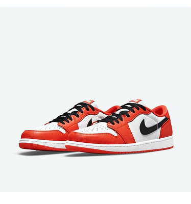 耐吉 Nike Air Jordan 1 AJ1 Low白橙白扣碎海星橙低幫 運動鞋 休閒鞋 板鞋 男女鞋