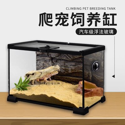 特價鬃獅寵物蛇守宮蜥蜴角蛙爬蟲爬寵飼養箱烏龜缸水陸龜箱玻璃缸爬缸