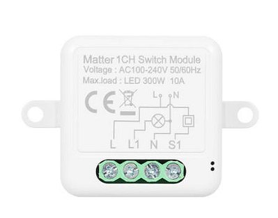 Matter智能通斷器 wifi開關HomeKit無線語音遙控器 暗藏式零火開關 matter開關通斷器 智慧繼電器開關模組