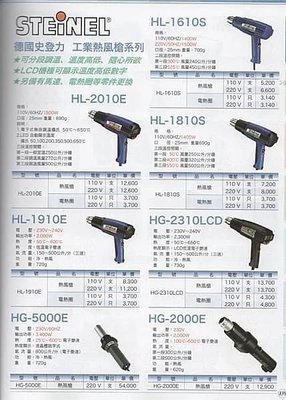 ㊣宇慶S舖㊣ STEINEL 德國史登力 熱風槍的電熱圈 HL-2010E 110V其他規格歡迎洽詢