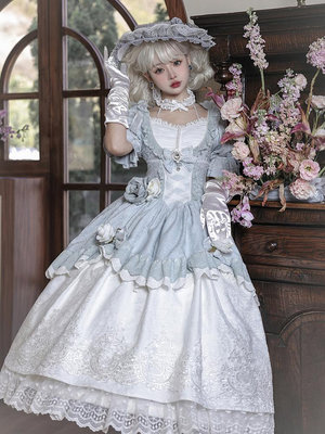 原創正版童話舞曲lolita洋裝op蕾絲精美宮廷復古短袖甜公主連衣裙天秤百貨