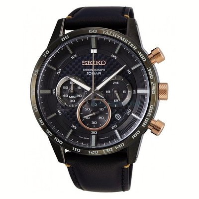 SEIKO WATCH 賽車極速碳纖維紋計時男腕錶型號(8T63-00L0SD)SSB361P2【神梭鐘錶】