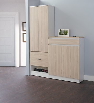 【生活家傢俱】HJS-308-1：艾美爾3.8尺淺榆木鞋櫃【台中家具】隔間櫃 收納櫃 玄關 低甲醛E1系統板 系統家具