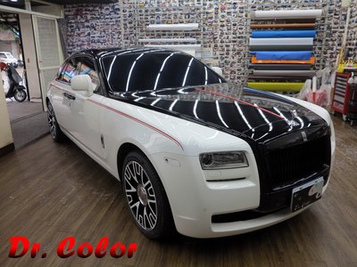 Dr. Color 玩色專業汽車包膜 Rolls-Royce Ghost 高亮黑/亮紅_雙色塗裝