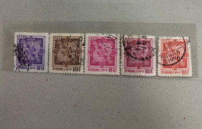 常89 一版雙鯉圖郵票 銷戳