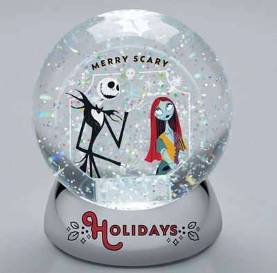 🗽Dona美國代購🗽預購 Enesco精品雕塑塑像 迪士尼 聖誕夜驚魂傑克與莎莉 LED發亮水晶球雪花球雪球