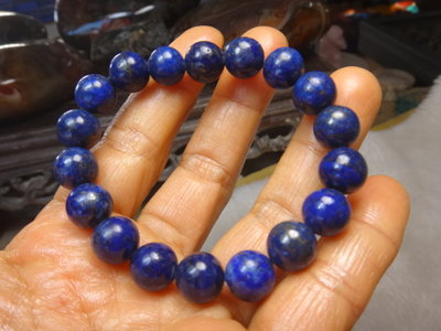 《藍晶寶石玉石特賣→〈手鍊系列〉→天然阿富汗青金石10MM手珠鍊→t250