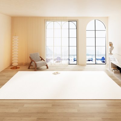 日式高級純色地毯簡約素色客廳沙發茶幾地墊衣帽間拍照白色背景毯
