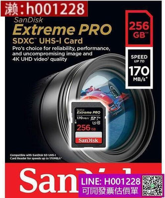 SANDISK 256GB 256G EXTREME PRO 170MBS SDXC SDHC SD 4K 記憶卡