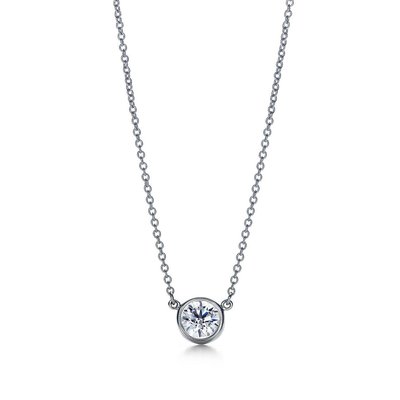 Tiffany & Co. Elsa Peretti 單顆鑽石鏈墜 PT950鉑金項鏈 項鍊 吊墜 墜子