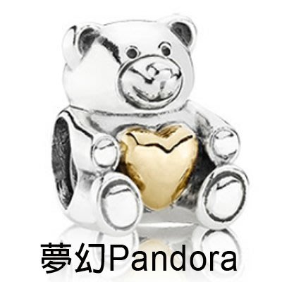 【夢幻 Pandora】情人節首選 @絕版品@ Pandora 限量K金小熊 (現貨)