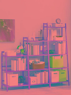 書架置物架落地書柜子兒童簡易客廳家用儲物柜收納柜臥室實木多層半米潮殼直購