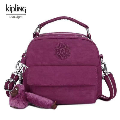 小Z代購#Kipling 猴子包 K08249 復古酒紅 輕便 休閒 斜背肩背側背手提後背多用小款包 迷你號 另有小號