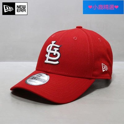 ❤小鹿優選❤New Era帽子韓國代購MLB棒球帽球隊版紅雀隊STL字母刺繡紅色鴨舌帽