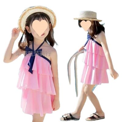 兒童游泳衣女童中大童分體保守初中生可愛日系兩件套韓版泳衣