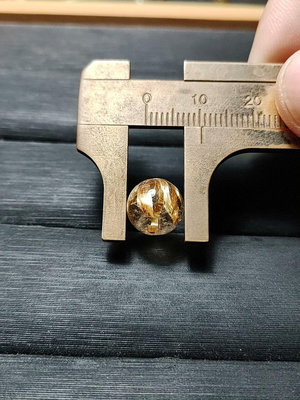 二手 鈦晶珠徑10mm，重1.55g，純天然鈦晶珠子單珠散珠， 古玩 擺件 十大雜項【紫竹齋】1783