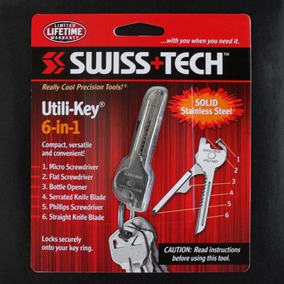 免運 OEM工廠裸裝版 SWISS+TECH utili-key 多功能6合一折疊迷你小刀 必備隨時工具 鑰匙小工具