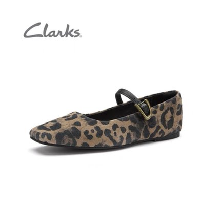 免運#Clarks 女鞋復古時尚潮流仙女風軟皮瑪麗珍單鞋Pure Tbar