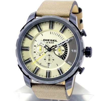現貨 可自取 DIESEL DZ4354 手錶 48mm 大錶面 灰褐色錶殼 計時 皮帶 男錶女錶