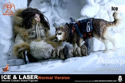 HOTTOYS 猿創作 鐵人兄弟 雪兒Ice 雪地犬Laser 猿人極地探險隊 Apexplorers普通版