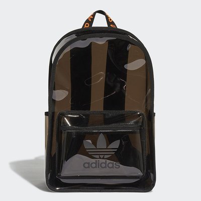 【100%正品】Adidas愛迪達三葉草時尚透明徽標男女運動雙肩背包潮流H50999