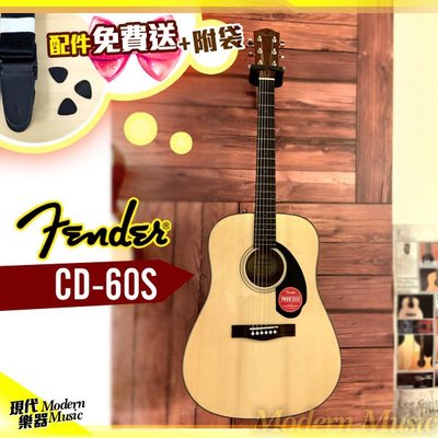 【現代樂器】24期0利率！Fender CD-60S 雲杉面單板 木吉他 民謠吉他 送超值配件 CD60S