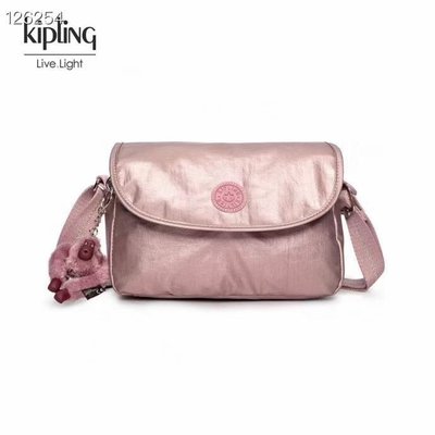 【熱賣精選】 Kipling 猴子包 K12452 中款 金屬粉 多用拉鍊款輕量斜背肩背包 限時優惠