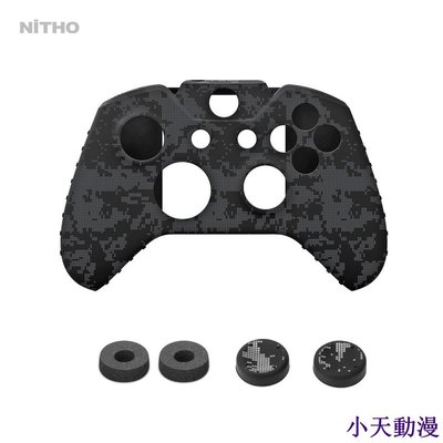 糖果小屋【NiTHO】耐托 Xbox One S/X 迷彩手把套組/含防滑類比搖桿套/搖桿海綿圈 (搖桿帽 橡膠 保護套)