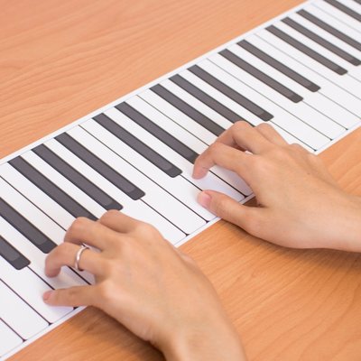 升級版 紙質加厚 黑鍵凸印 真實琴鍵大 鋼琴紙鍵盤 53鍵 練習用 四個八度音 鋼琴鍵盤 鋼琴初學 鋼琴練習 鋼琴鍵盤紙
