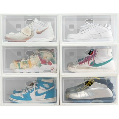 簡易鞋架aj鞋盒收納盒透明抽屜式塑料鞋子鞋柜加厚省空~特價家用雜貨