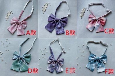 JK bow tie female Japanese uniform plaid collar flower knot