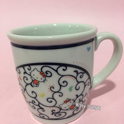 [Kitty 旅遊趣] 日本製 九谷燒 馬克杯 Hello Kitty 陶瓷杯 禮物 傳統工藝製作 收藏 送禮