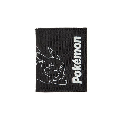 【OUTDOOR】Pokemon聯名款夜光皮卡丘對折短夾-黑色 ODGO21A06BK