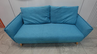 桃園二手家具 推薦-藍色 6尺 雙人 布沙發 六尺 2人 沙發 兩人 小沙發 沙發椅 椅子 新北家俱台北2手傢具新竹傢俱