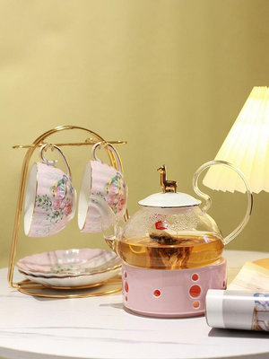 廠家出貨陶瓷花茶壺花茶杯下午茶水果英式加熱玻璃歐式優雅