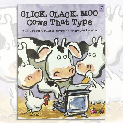 [邦森外文書] Click, Clack, Moo Cows That Type 喀哩，喀啦，哞，會打字的牛 凱迪克大獎