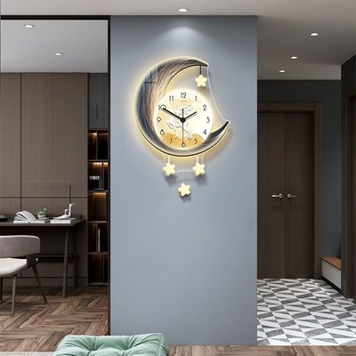 嗨購1-現貨 美世達創意簡約餐廳時鐘2022新款掛鐘輕奢現代家用鐘時尚客廳鐘表